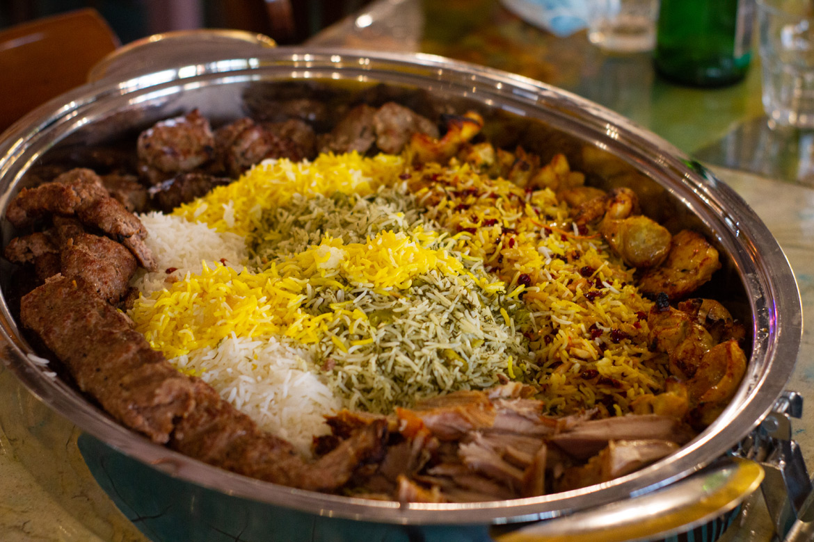 Misto di riso e vari Kabab